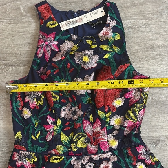 Gianni Bini Floral Embroidered Fit And Flare Dress Sz 0 Fully Lined NWT $169 - Picture 10 of 11